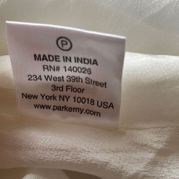 EUC Parker Cream Silky Tank with Silver Beading Detail - Size Small - Picture 10 of 10